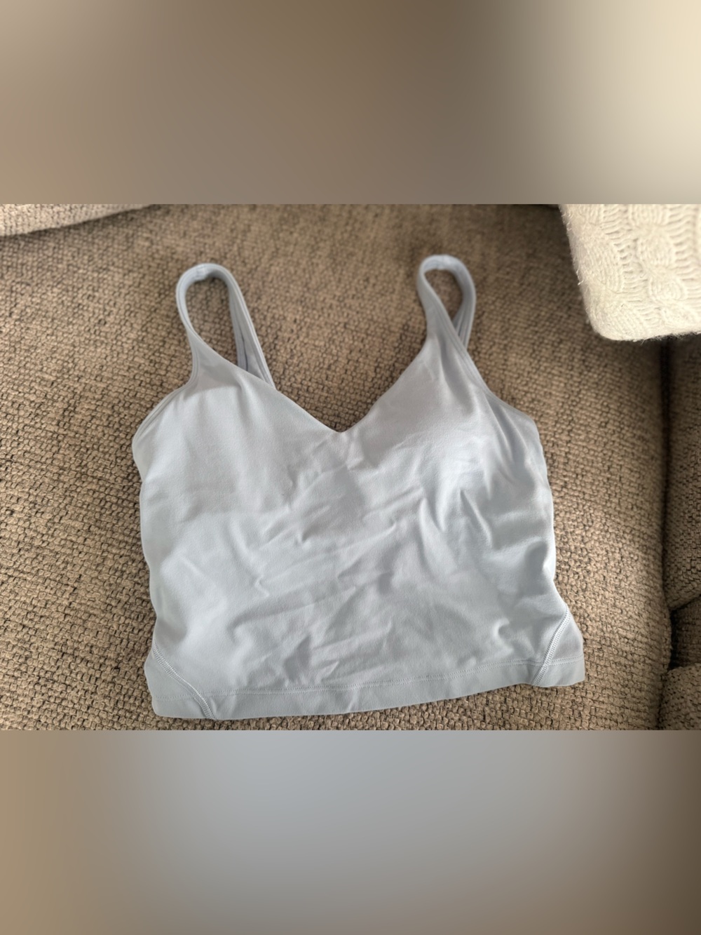 lululemon athletica Light Blue Seamless Brami Crop